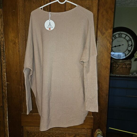 Anrabess Oversized Glacé Pink Sweater Pullover • Size L • New With Tags - Picture 2 of 7